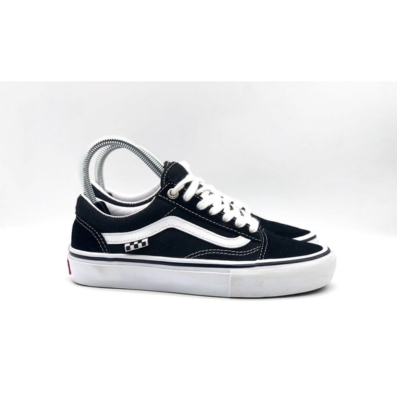 VANS Shoes Men Size 4 Old Skool PopCush Skateboarding Sneakers Black and White‎
